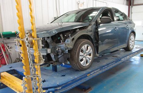 photo of car being repaired